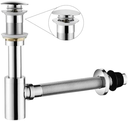 Bathroom Sink P-Trap Complete Set Adjustable Threaded Tube 1-1/4 Bottle Trap by GORDEE