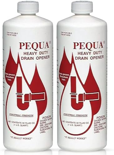 PEQUA INDUSTRIES P-10232 Pequa Heavy Duty Drain Opener, Fast-Acting Formula by PEQUA