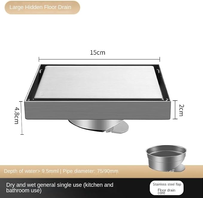 Anti Blocking Drain 304 Stainless Steel Floor Drain - Image 2