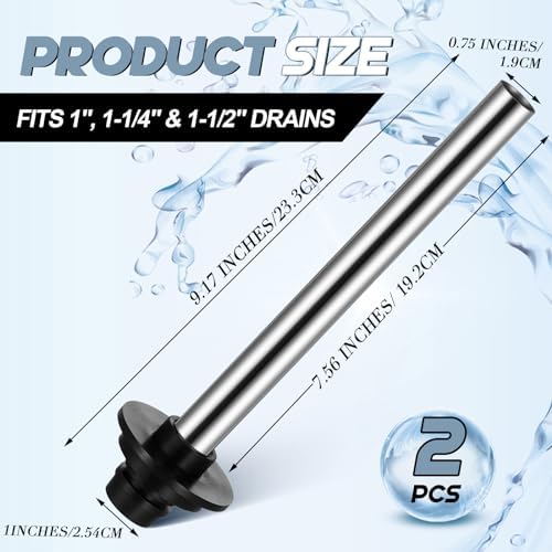 Tandefio 2 Pcs Stainless Steel Sink Overflow Pipe Stopper - Image 2