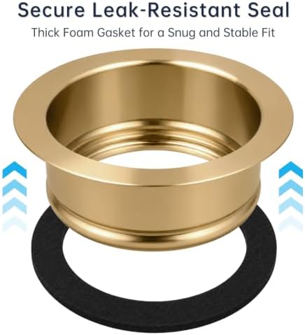 Garbage Disposal Flange and Stopper, Brushed Gold - Image 4