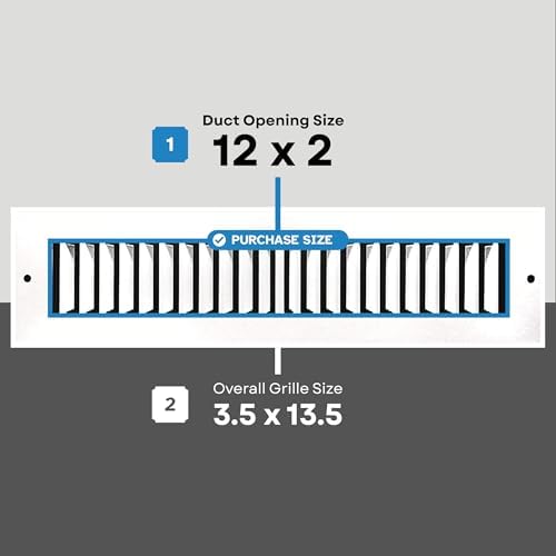 2x12 Return Air Vent Cover Grille - Image 2