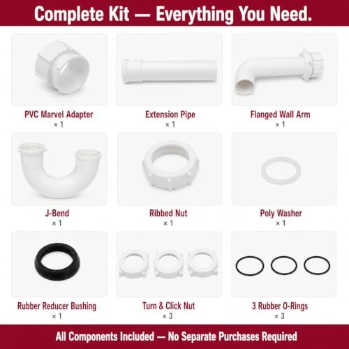 1-1/2 Inch Bayonet P-Trap Kit, Patented Polypropylene - Image 4