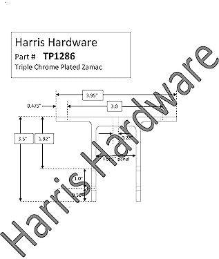 Harris Hardware TP1286 Cast Zamac 2-Ear Urinal Screen Bracket - Image 3