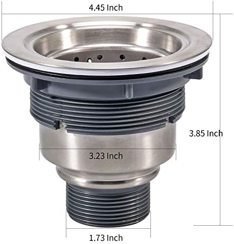3-1/2 Inch Sink Drain Assembly Kit, Removable Deep Sink Strainer Basket - Image 6
