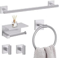 Lairuier Bathroom Hardware Set Brushed Nickel, Towel Holder Set Wall Mount by LairuierBathroomHardwareSet