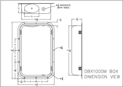 DBX1000M-4 Metal Recessed Dryer Vent Box - Image 6