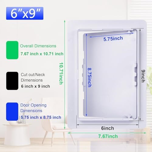 Suteck Access Panel for Drywall 6 x 9 Inch, Ceiling&Plumbing Access Door - Image 2