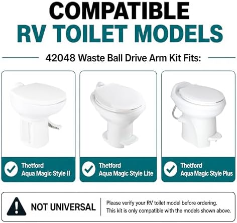 Podoy 42048 Waste Ball Drive Arm Kit, RV Toilet Repair Kit - Image 2
