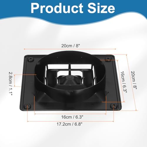 PATIKIL 8 x 8 Inch Square Vent Cover, Plastic Return Air Grille Ceiling Air - Image 2