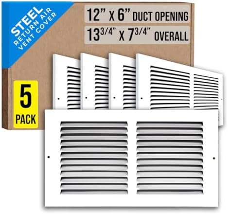 Fits 12x6 Duct Opening | Steel Return Air Grille by Handua | Vent Cover Grill by Handua