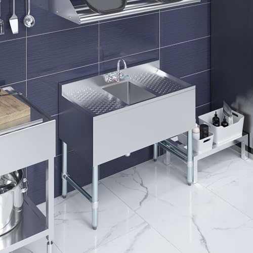 AmGood One Compartment Stainless Steel Under bar Sink - Image 5