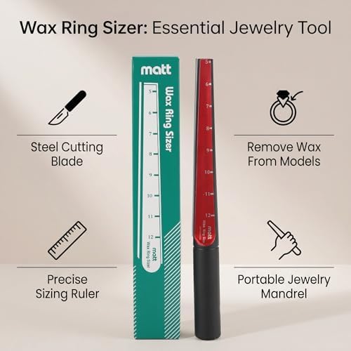 Zerone Wax Ring Sizer, Wax Ring Sizer Finger Stick Ruler Jewelry Size Mandrel - Image 4