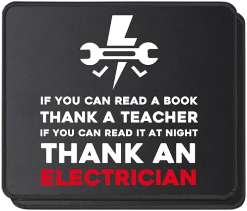 Funny Electrician Mouse Pad, Electrical Engineer Trade Worker Present, Work by Unknown