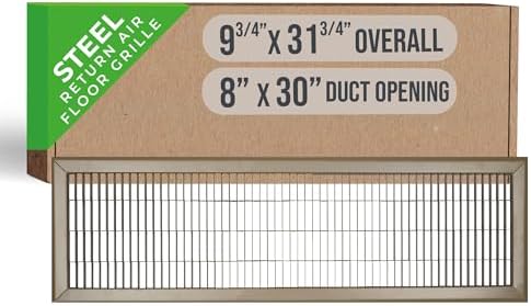 Fits 8x30 and 30x8 Duct Opening | Return Air Floor Grille by Handua | Walkable by Handua