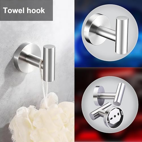 5 Pieces Brushed Nickel Bathroom Hardware Accessories Set, SUS304 Stainless - Image 5