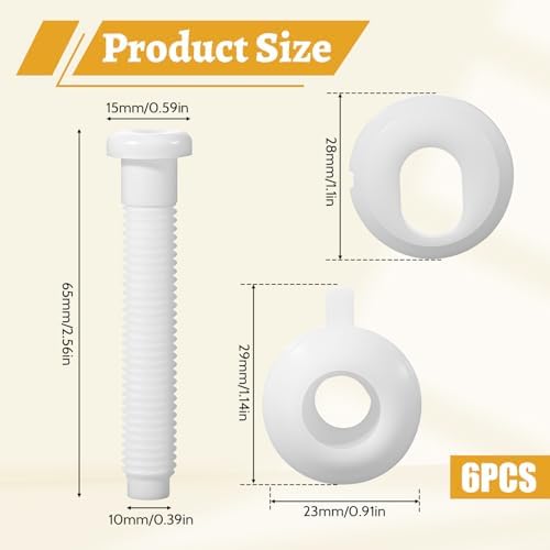 6 PCS Toilet Seat Screws Replacement Toilet Seat Screws Replacement - Image 2