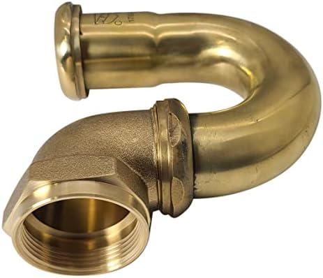 Westbrass D402LA-RAW 1-1/2" Brass LA Code P-Trap, Unfinished - Image 4