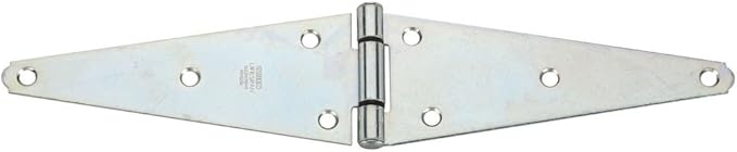 National Hardware Heavy Duty Strap Hinge, 8 in, Zinc Plated | Hot-Rolled Steel by NationalHardware