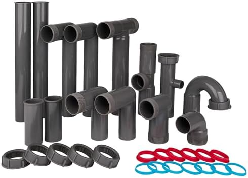 Universal 1-1/2 In Kitchen Sink Drain Kit, P-Trap And S-Trap Set by COLDDD