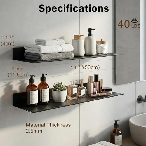 Z metnal Floating Shelves, Bedroom Shelves, Display Metal Wall Shelf - Image 3