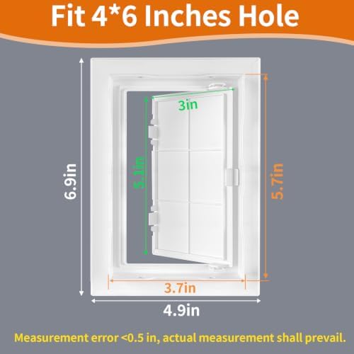 Drywall Access Panel 4×6 in, Plastic Wall Hole Cover - Image 2