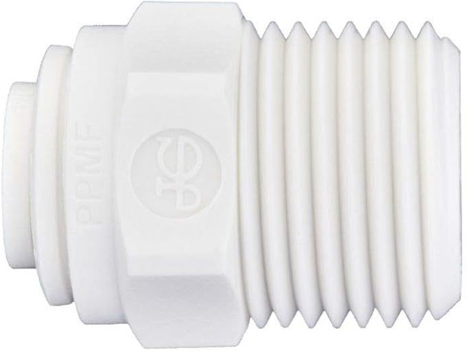 John Guest 1/4 Inch OD x 3/8 Inch NPT Straight Connector, Push to Connect - Image 2