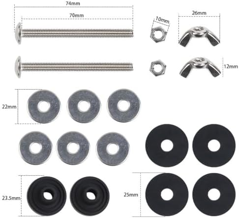 Toilet Tank Bolts, Tank to Bowl Bolt & Gasket Kit - Image 2