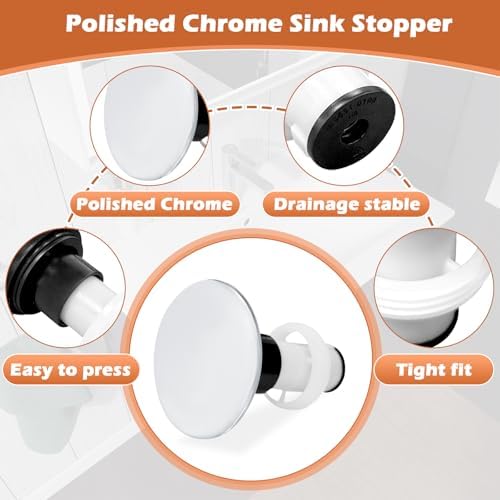 972098A Drain Stopper Polished Chrome Sink Stopper - Image 3