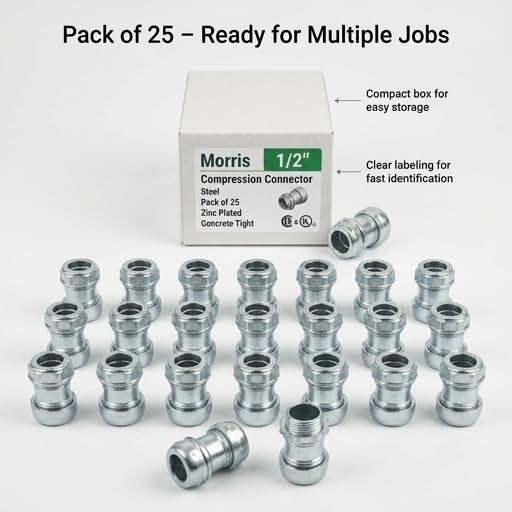 Morris Products 14940 EMT Compression Connector, 1/2" Trade Size - Image 7