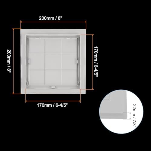 PATIKIL 7x7 inch Removable Hinged Access Panel, ABS Plumbing Access Doors Easy - Image 2
