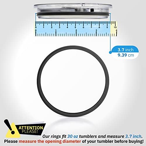 4 Pack - 30 oz Replacement Rubber Lid Ring, 3.7 Inch Diameter Gasket Seals - Image 2