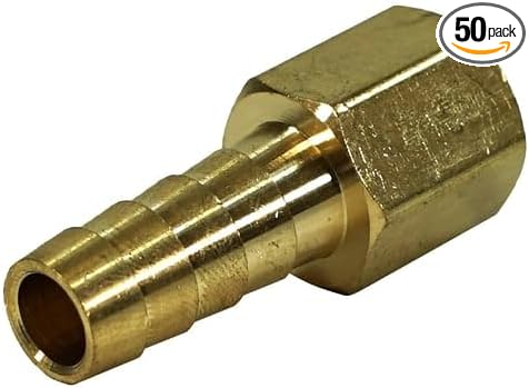 3/8" Brass Hose Barb Rigid Female Adapter by Unknown