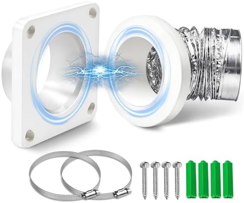 Magnetic Dryer Vent Coupling Connector Kit DV180 Airtight Seal, Including 2.6ft by IURILA