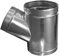 10" x 10" x 8" T-Wye HVAC Duct Fitting, 26 Gauge Galvanized Steel Round Duct by DuctOutlet