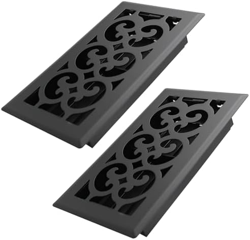 Howeall 4x8 Inches 2 Pack Heavy Duty Walkable Floor Register Easy Adjust Air by Howeall