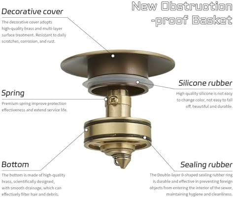 BWE Bathroom Sink Pop-Up Drain Stopper - Image 5