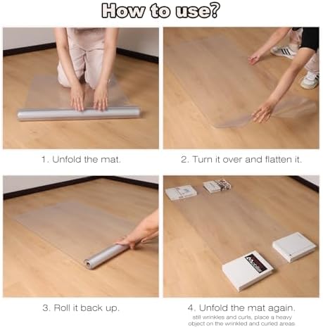 3′ x 4′ Heavy-Duty Vinyl Floor Mat, Waterproof Plastic Rug Cover - Image 6