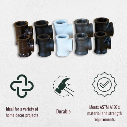 Tee 3/4" Pipe Fitting – Industrial Threaded Black Iron Pipe Fitting - Image 6