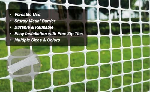 PotatoLife White Plastic Garden Fence, Hardware Mesh - Image 2