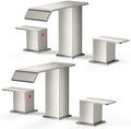 FORIOUS Widespread Bathroom Sink Faucet 3 Hole 8 Inch 2 Pack Brushed Nickel by FORIOUS