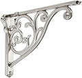 Khtumeware 4 Pack Brushed Satin Nickel Shelf Bracket 5 Inch, Decorative Brackets by khtumeware