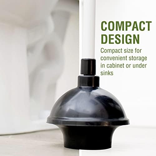 LDR Plastic Handle Flange Plunger, Double Thrust Rubber Cup, Space-Saving - Image 4