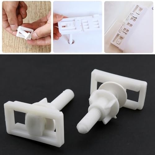 2 Sets Toilet Seat Screw Kit Rectangular Toilet Seat Hinge Bolt Screw Toilet - Image 5