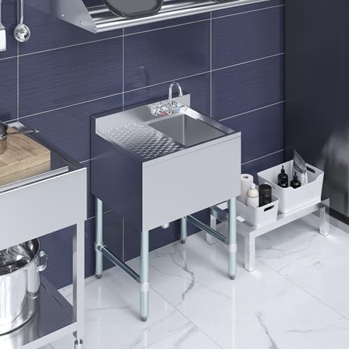 AmGood One Compartment Stainless Steel Under bar Sink - Image 5