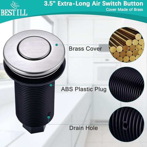 BESTILL Sink Top Garbage Disposal Air Switch Button - Image 3