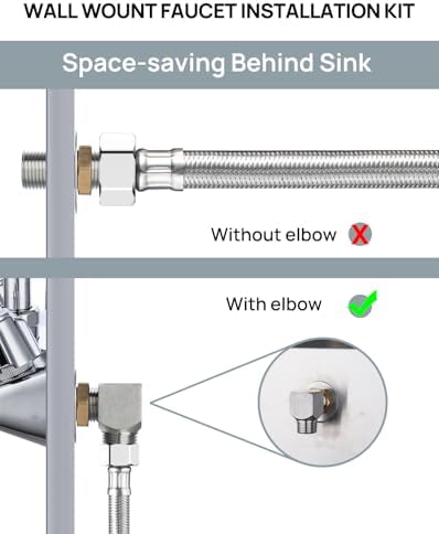 Commercial Wall Mount Faucet Installation Kits, Nipple & Elbow Adapter - Image 2
