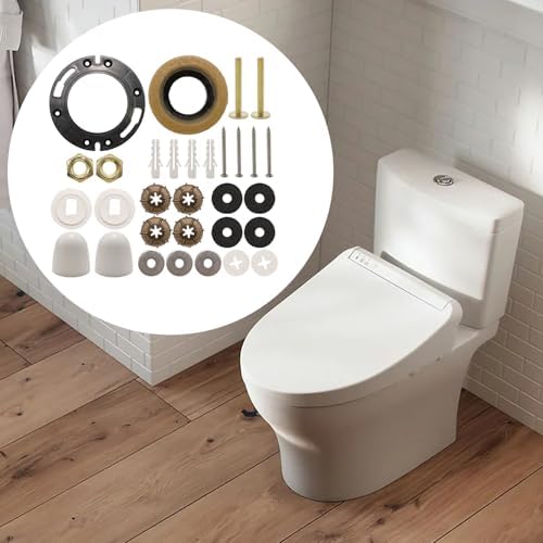 Toilet Flange with Wax Ring, Replacement Kit Includes Bolts PVC Toilet Flange - Image 6
