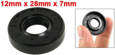 uxcell Metric Rotary Shaft Oil Seal 12x28x7mm TC Double Lips Rubber - Image 2