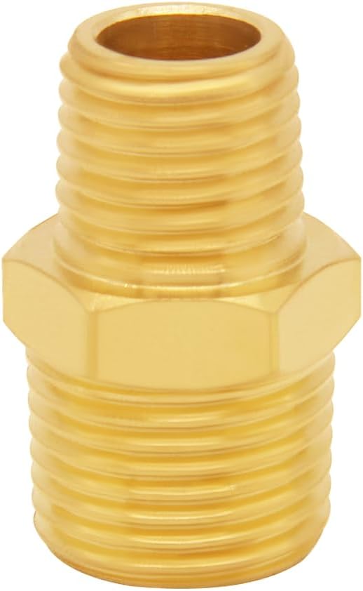 Uenede Brass 3/8" NPT Male to 1/2" NPT Male Reducer Adapter - Image 5